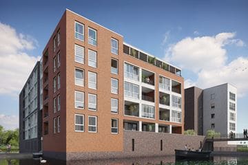 Impressie van de hoek van Waterburcht W3 met de toegangsbrug.